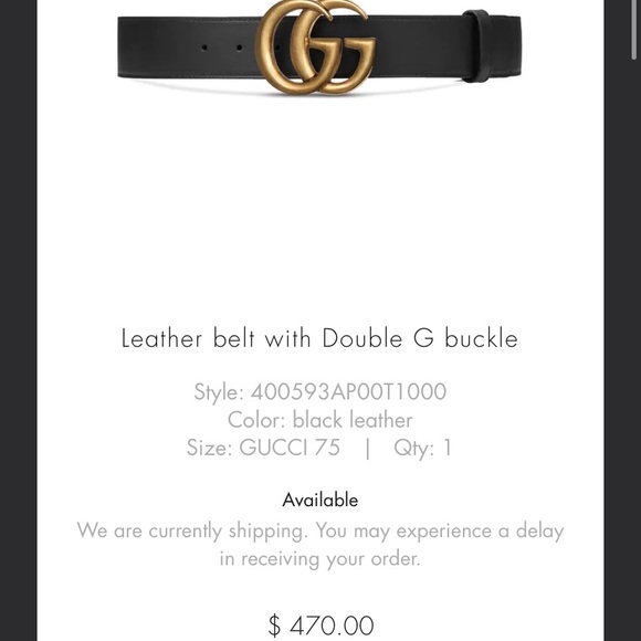 wide double G Gucci belt main image 5